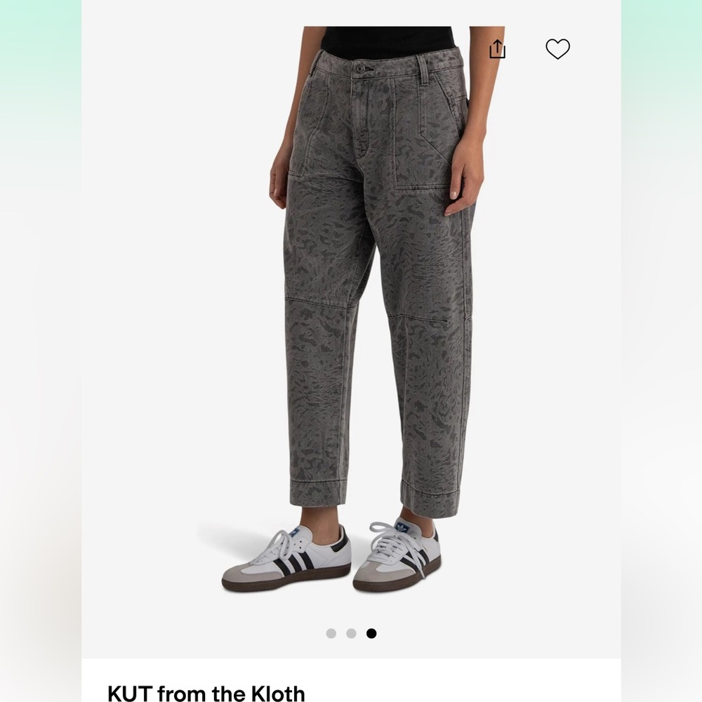 Kut from the Kloth Ashton Wide Leg Pants in Gray - Picture 7 of 7